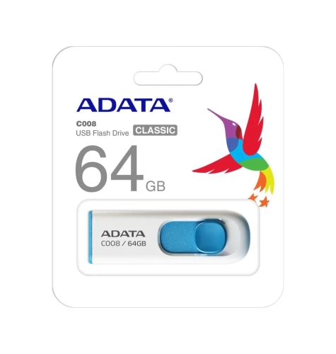 ADATA 64GB AC008-64G-RWE USB 2.0 BEYAZ USB BELLEK