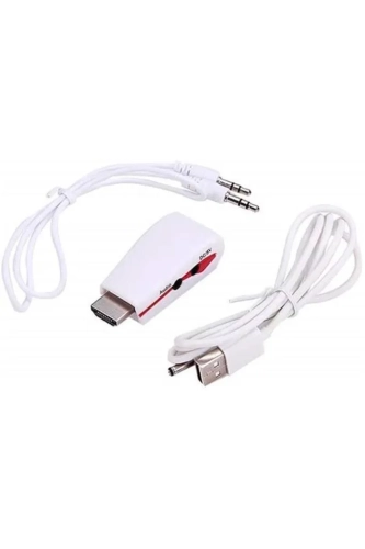 Alfais 4412 Hdmi To Vga Ses Güç Destekli ÇEvirici Dönüştürücü Adaptör