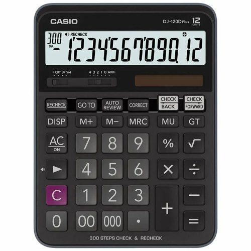 CASIO DJ-120D PLUS İŞLEM KONTROLLÜ 12 HANE MASAÜSTÜ HESAP MAKİNESİ