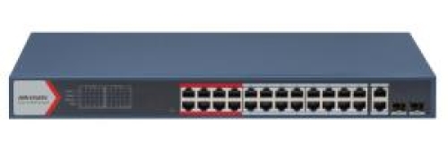 HIKVISION DS-3E1326P-EI(B) 24 PORT 24XFE+2XGE 370W YÖNETİLEBİLİR POE SWİTCH