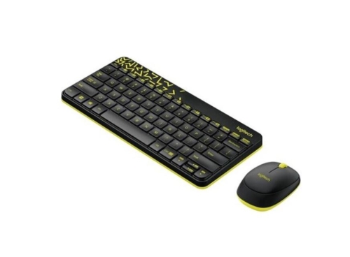 LOGITECH MK240 TURKCE Q SIYAH/SARI KABLOSUZ KLAVYE + MOUSE SET