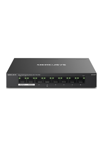 MERCUSYS 8-PORT MS108GP GIGABIT YONETILEMEZ 65W 7 PORT POE SWITCH 10/100/1000