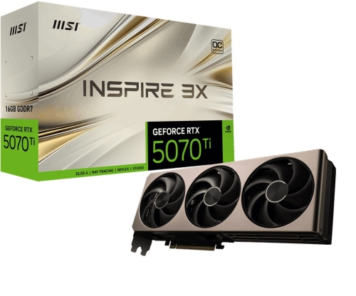 MSI GEFORCE RTX 5070 TI 16G INSPIRE 3X OC 256BIT