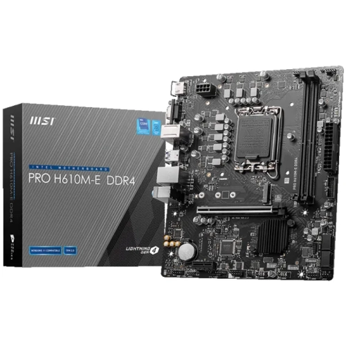 MSI PRO H610M-E DDR4 Intel H610 Soket 1700 3200MHz(OC) M.2 Anakart