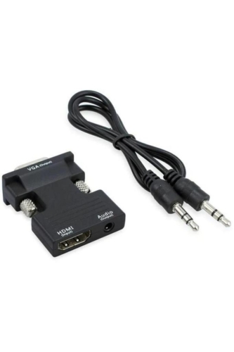 SES DESTEKLİ HDMI TO VGA ÇEVİRİCİ DÖNÜŞTÜRÜCÜ 4499p ADAPTOR